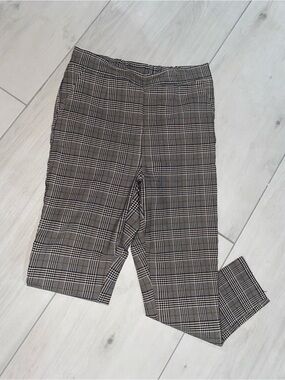 Shinestar Plaid pants in Gray and Brown Fleck